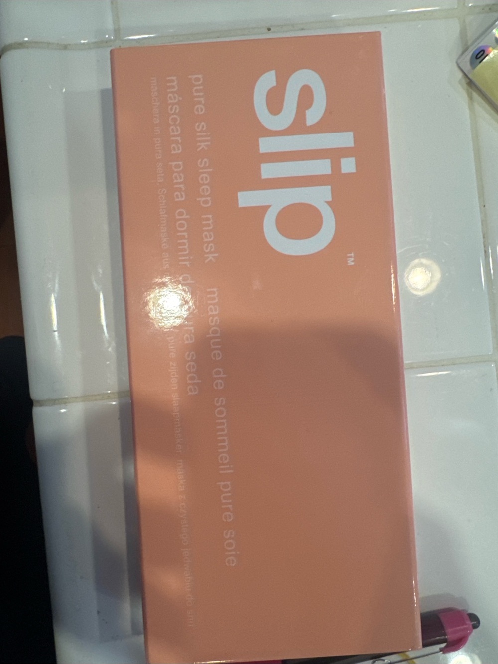 Slip Pure Silk Sleep Mask - Peach Pink